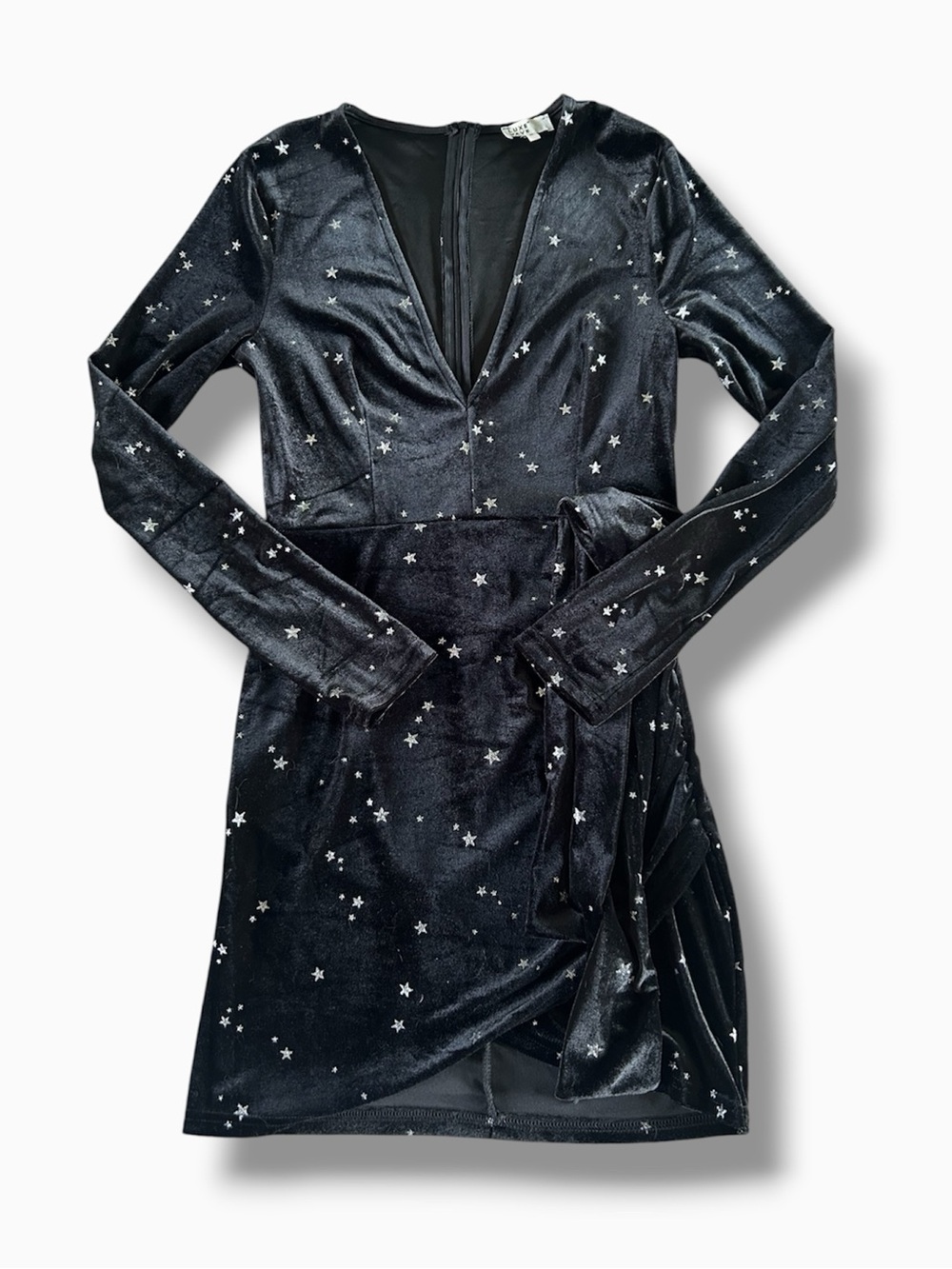[Luxe Wave] Black Velvet Starry Mini Dress